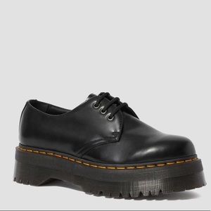 doc martens black 1461 platform shoes size 6